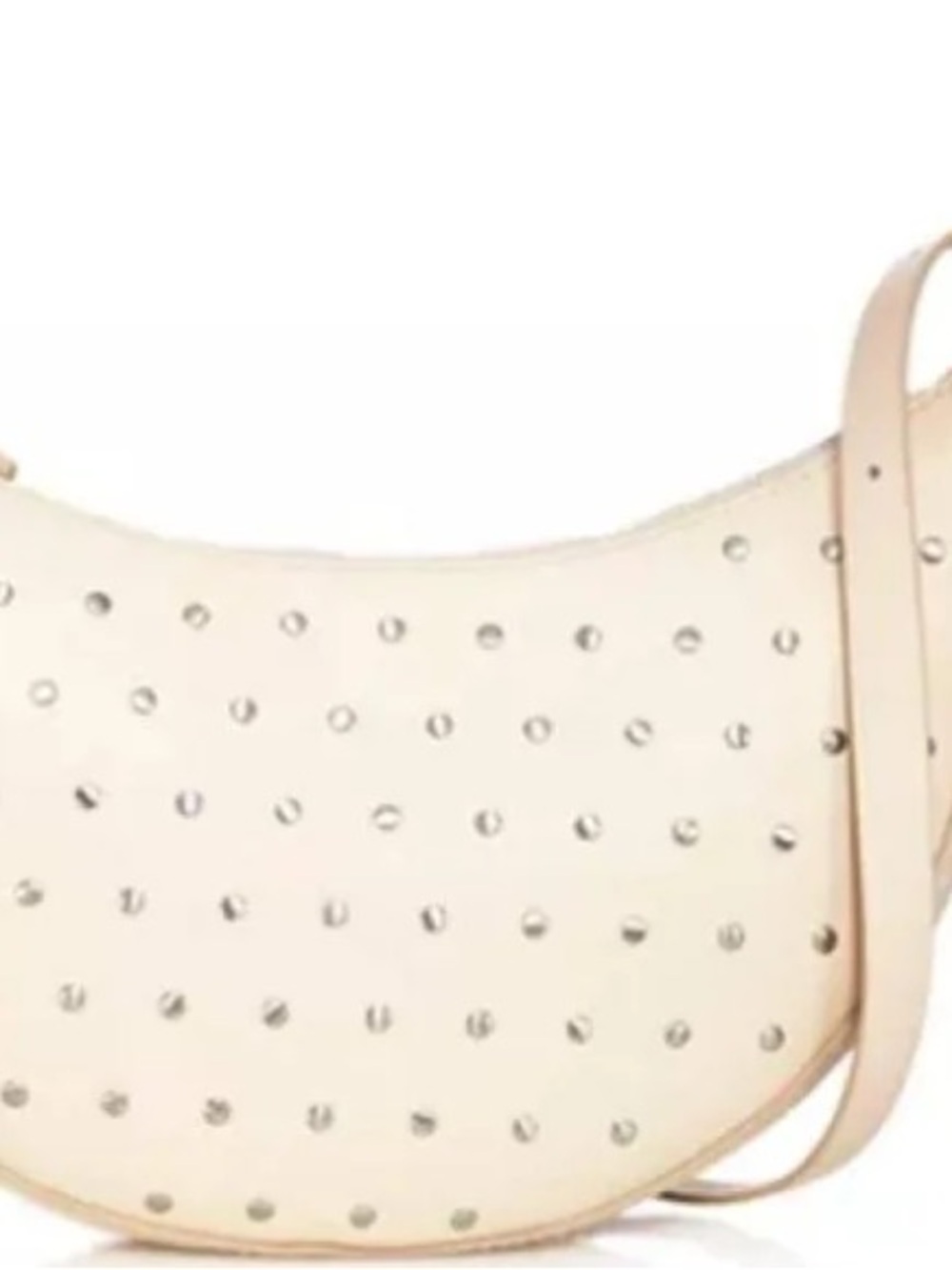 Madewell Ivory Studded Crescent Shoulder Bag - Picture 2 of 9